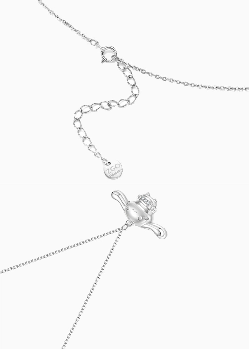 Y2K Grunge Cinnamoroll Sterling Silver Necklace with Pendant - TIDE COLOR x SANRIO
