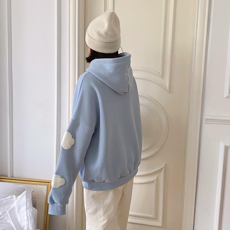 Y2K Grunge Cloud Hoodie - Retro 90s Fashion, Summer Y2K Outfits, Pastel Goth, Y2K Club Style
