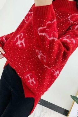 Y2K Grunge Cloud Sweater - Retro 90s Fashion, Summer Y2K Outfits, Pastel Goth Style
