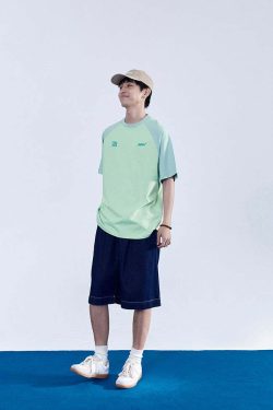 Y2K Grunge Contrast Sleeve Tee - Retro 90s Fashion, Summer Outfits, and Pastel Goth Style