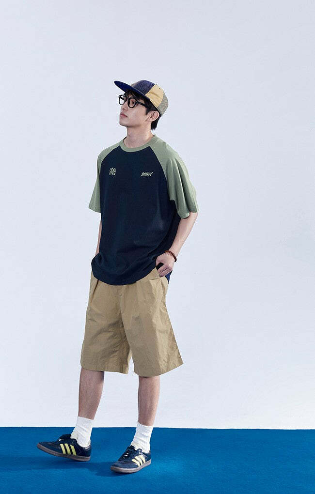 Y2K Grunge Contrast Sleeve Tee - Retro 90s Fashion, Summer Outfits, and Pastel Goth Style