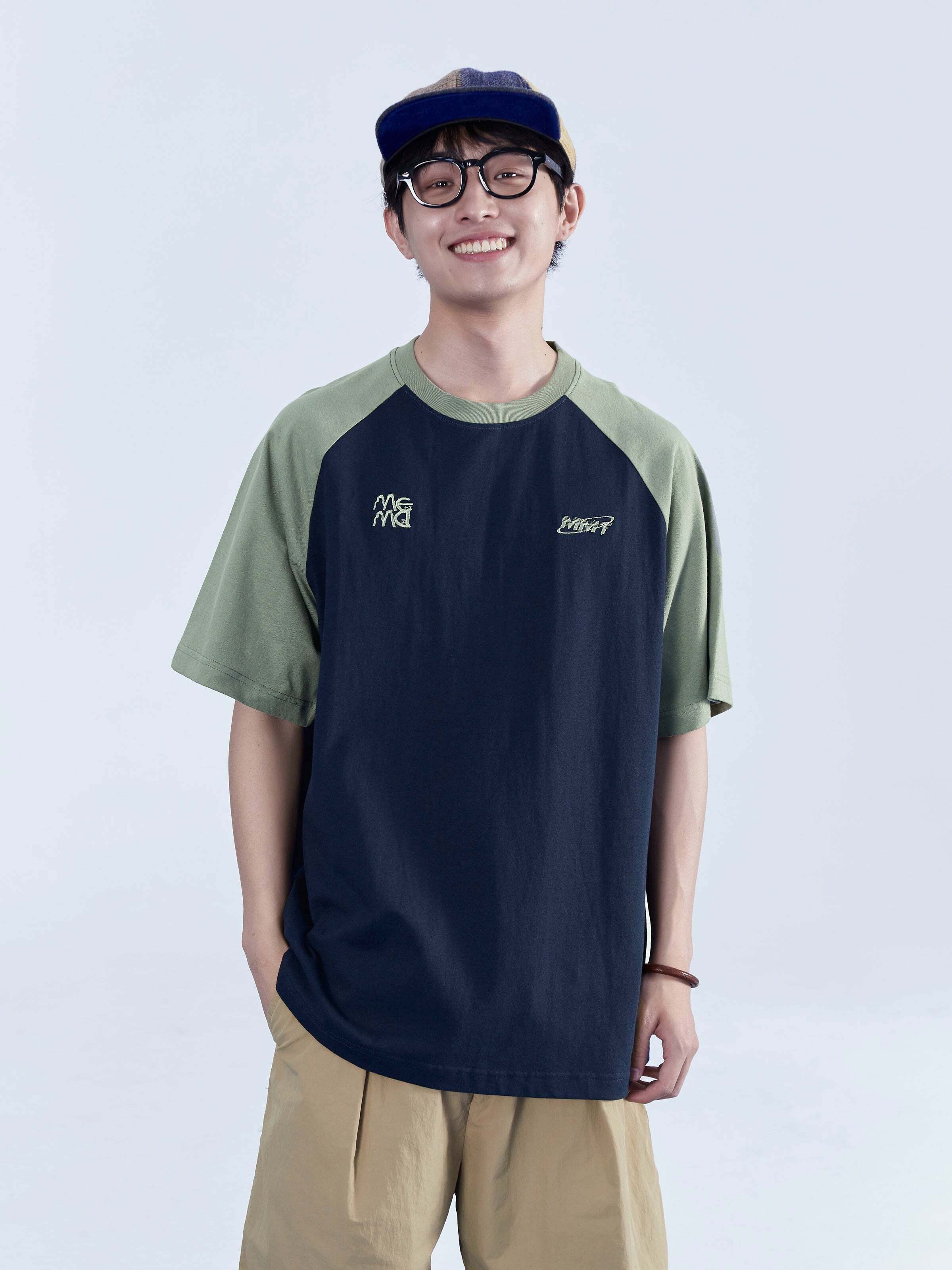 Y2K Grunge Contrast Sleeve Tee - Retro 90s Fashion, Summer Outfits, and Pastel Goth Style