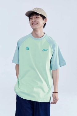 Y2K Grunge Contrast Sleeve Tee - Retro 90s Fashion, Summer Outfits, and Pastel Goth Style