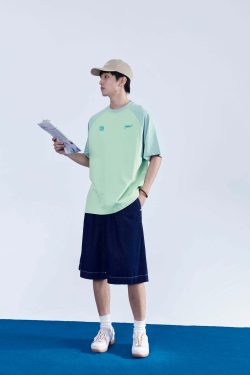 Y2K Grunge Contrast Sleeve Tee - Retro 90s Fashion, Summer Outfits, and Pastel Goth Style