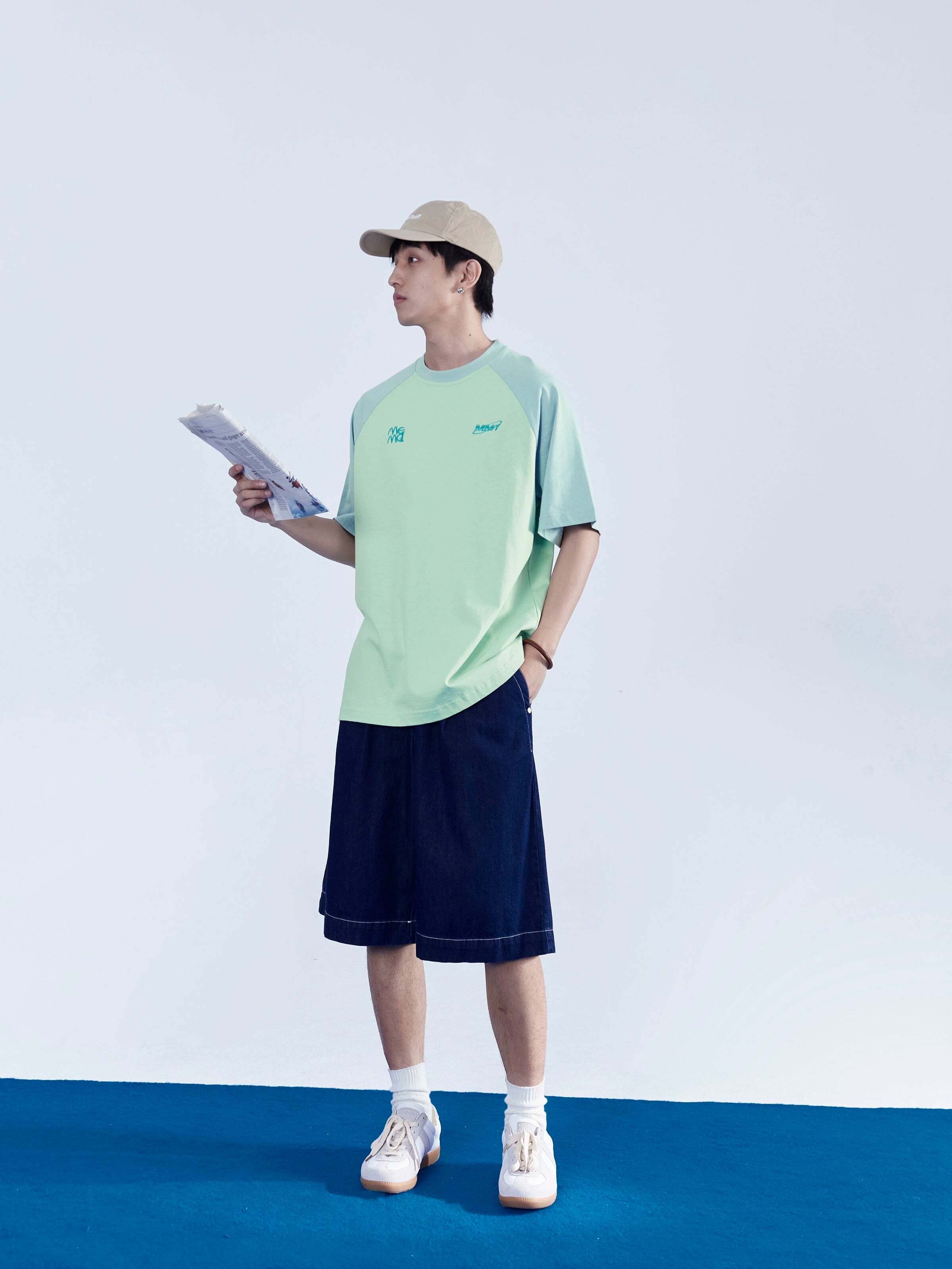 Y2K Grunge Contrast Sleeve Tee - Retro 90s Fashion, Summer Outfits, and Pastel Goth Style