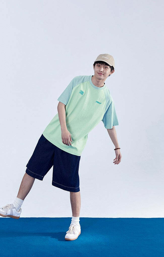 Y2K Grunge Contrast Sleeve Tee - Retro 90s Fashion, Summer Outfits, and Pastel Goth Style