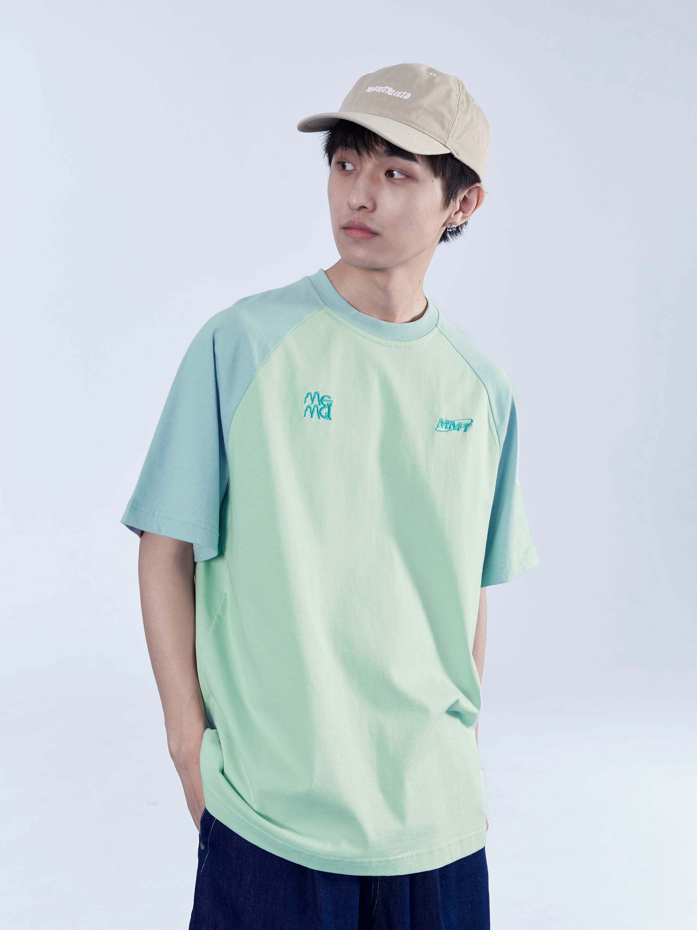 Y2K Grunge Contrast Sleeve Tee - Retro 90s Fashion, Summer Y2K Outfits, Baby Tees Y2K Style