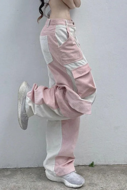 Y2K Grunge Corduroy Cargo Pants - Retro 90s Fashion, Summer Y2K Outfits, Gothic Y2K Style