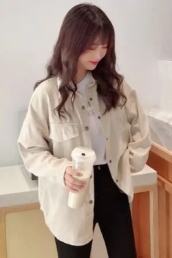 Y2K Grunge Corduroy Shirt - Retro 90s Fashion, Summer Outfits, and Pastel Goth Style