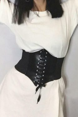 Y2K Grunge Corset Belt - Black | 90s Fashion, Retro Style, Gothic Y2K, Y2K Party Outfits