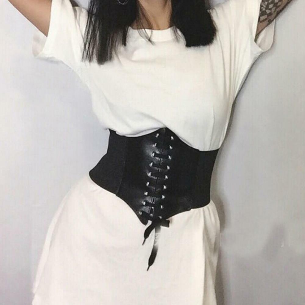 Y2K Grunge Corset Belt - Black | 90s Fashion, Retro Style, Gothic Y2K, Y2K Party Outfits