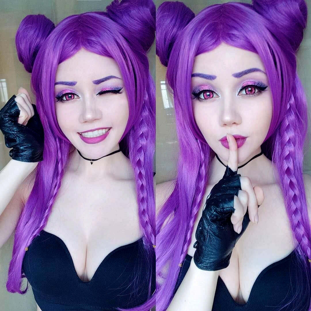 Y2K Grunge Cosplay Wig - League of Legends Kaisa - 90s Retro Style for Y2K Fashion Outfits