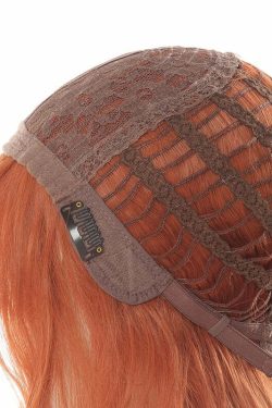 Y2K Grunge Cosplay Wig - Long Wavy Orange Bangs, Retro 90s Style for Summer Outfits