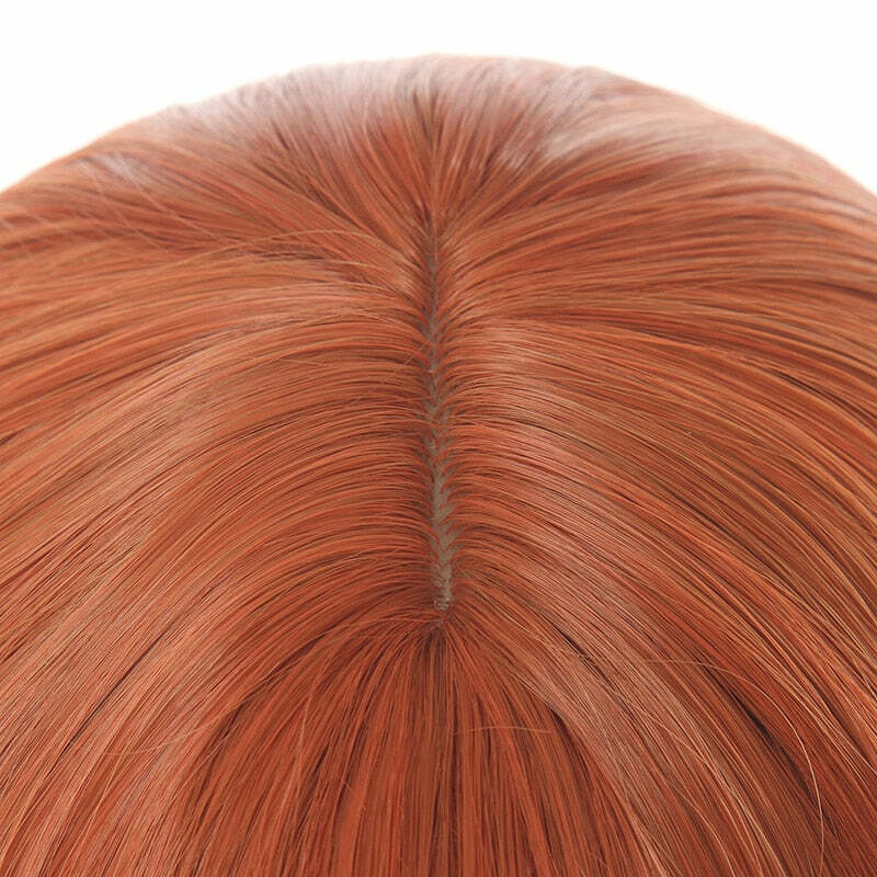 Y2K Grunge Cosplay Wig - Long Wavy Orange Bangs, Retro 90s Style for Summer Outfits