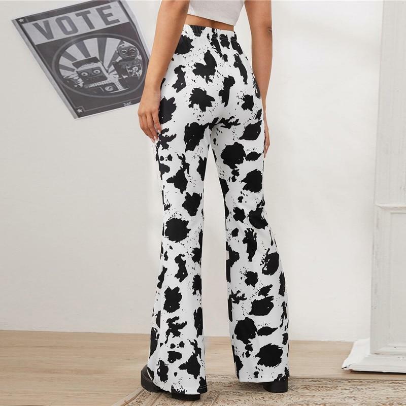Y2K Grunge Cow Pants - Retro 90s Summer Outfit, Y2K Fashion, Pastel Goth, Hip Hop Style