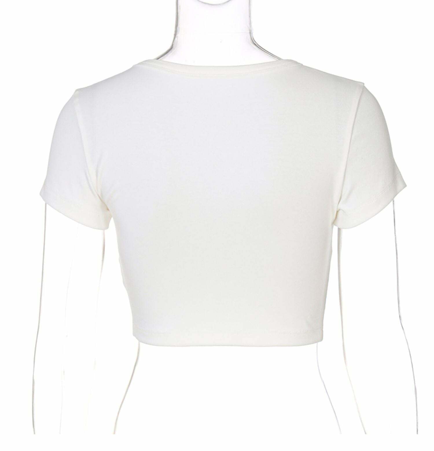 Y2K Grunge Cowboys Letter Print Crop T-Shirt - Retro 90s Summer Outfit, Baby Tee, Y2K Fashion