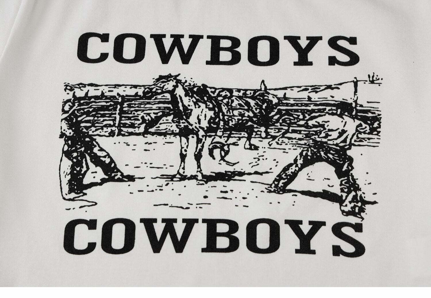 Y2K Grunge Cowboys Letter Print Crop T-Shirt - Retro 90s Summer Outfit, Baby Tee, Y2K Fashion