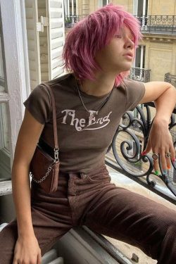 Y2K Grunge Crop Top - Retro 90s Fashion, Summer Y2K Outfits, Baby Tees, Y2K Club &