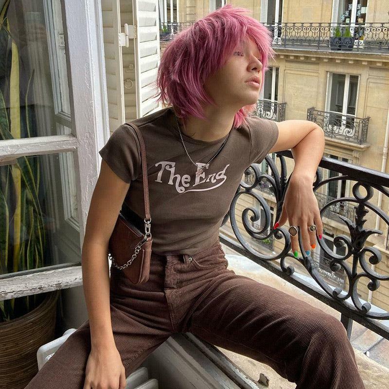 Y2K Grunge Crop Top - Retro 90s Fashion, Summer Y2K Outfits, Baby Tees, Y2K Club &
