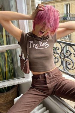 Y2K Grunge Crop Top - Retro 90s Fashion, Summer Y2K Outfits, Baby Tees, Y2K Club &