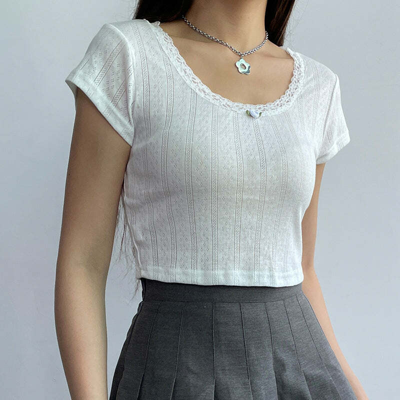 Y2K Grunge Crop Top - Retro 90s Fashion, Summer Y2K Outfits, Baby Tees, Y2K Club Style