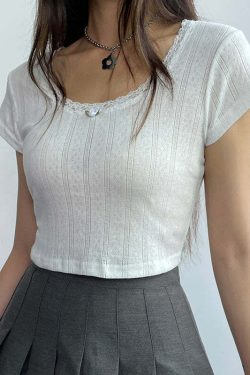 Y2K Grunge Crop Top - Retro 90s Fashion, Summer Y2K Outfits, Baby Tees, Y2K Club Style