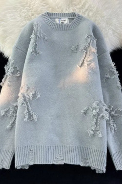 Y2K Grunge Cross Knit Sweater - Retro 90s Fashion, Summer Outfits, and Pastel Goth Style