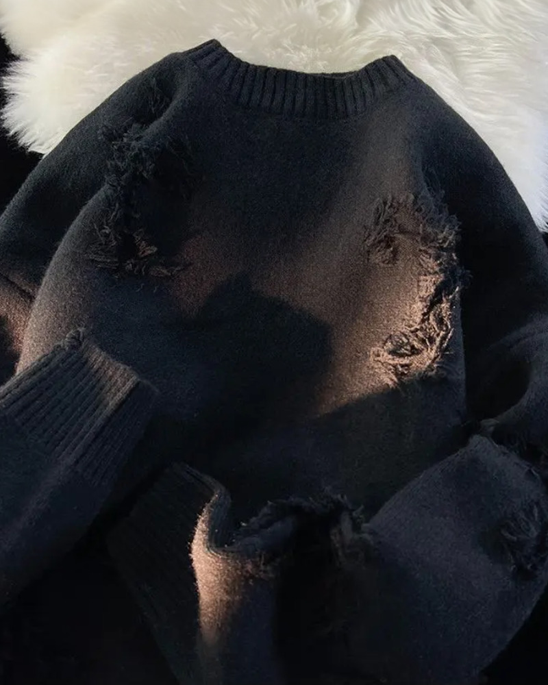 Y2K Grunge Cross Knit Sweater - Retro 90s Fashion, Summer Outfits, and Pastel Goth Style