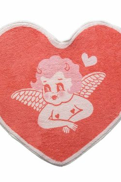 Y2K Grunge Cupid Rug - Retro 90s Lovecore Valentine Decor for Y2K Fashion and Outfits
