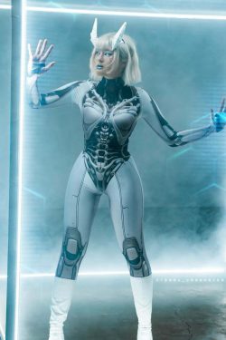 Y2K Grunge Cybergoth Skeleton Full Bodysuit - Retro 90s Fashion, Party & Club Outfit
