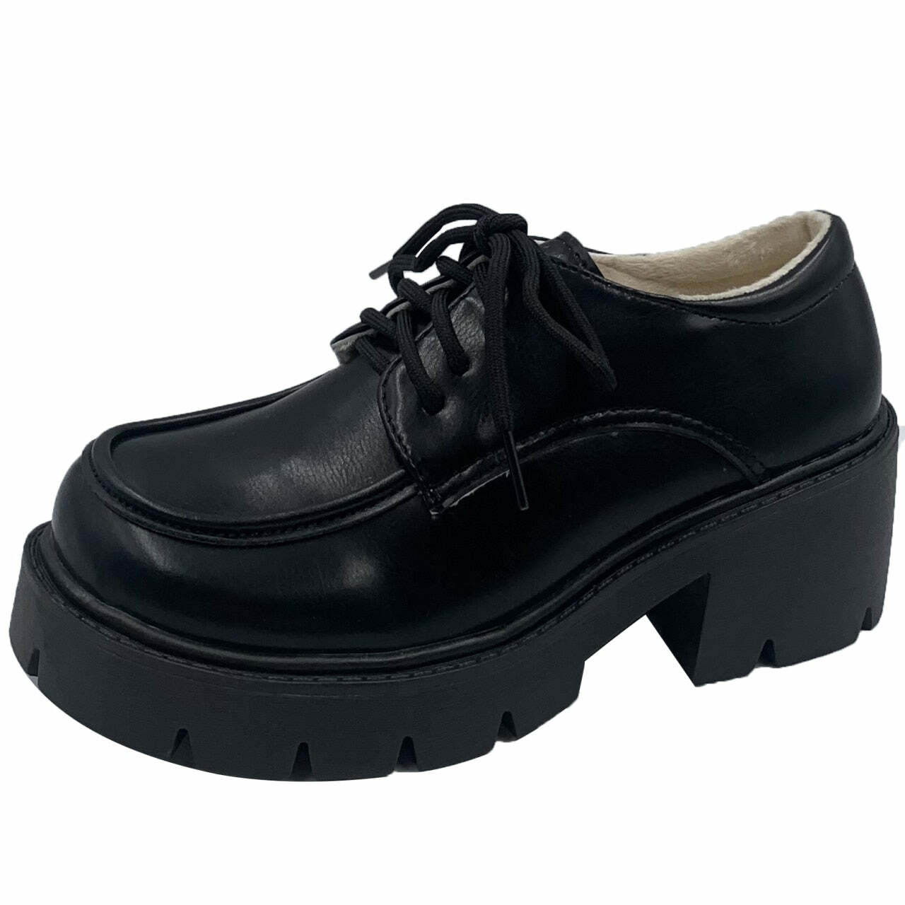 Y2K Grunge Dark Academia British School Uniform Shoes - Retro 90s Fashion for Women