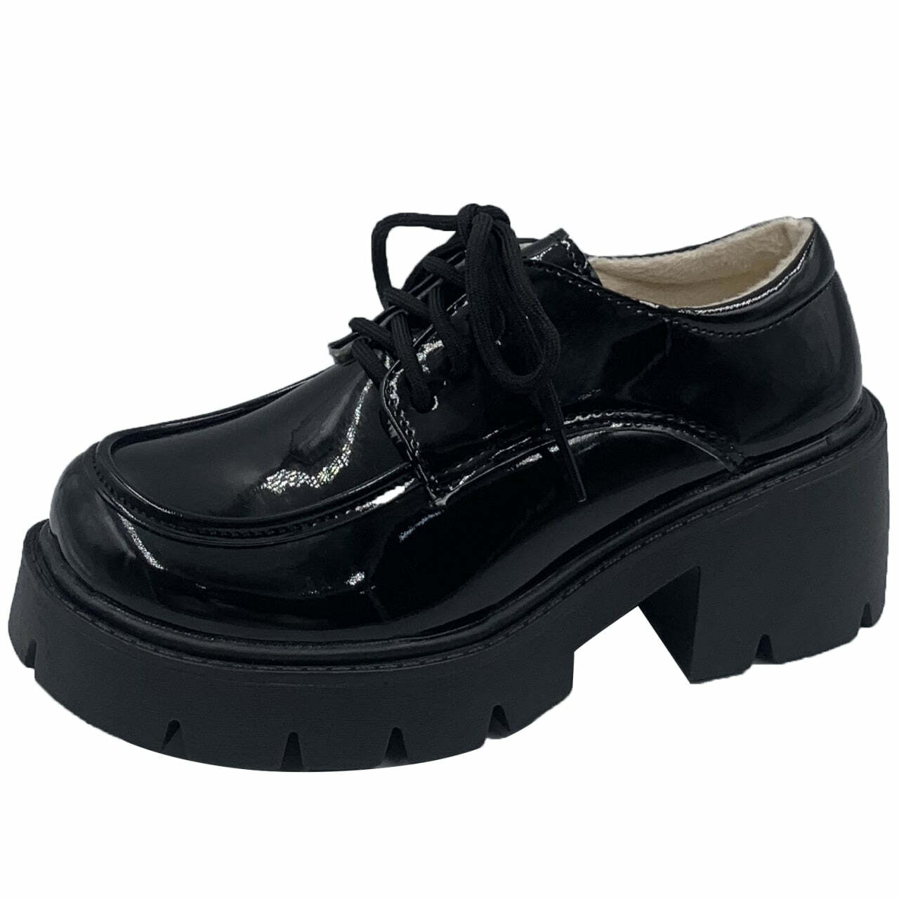 Y2K Grunge Dark Academia British School Uniform Shoes - Retro 90s Fashion for Women