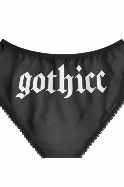 Y2K Grunge Dark Goth Gothic Panties - Retro 90s Fashion, Y2K Summer Outfits, Y2K Club Style