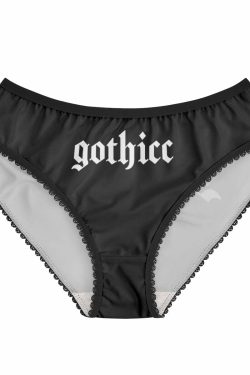 Y2K Grunge Dark Goth Gothic Panties - Retro 90s Fashion, Y2K Summer Outfits, Y2K Club Style