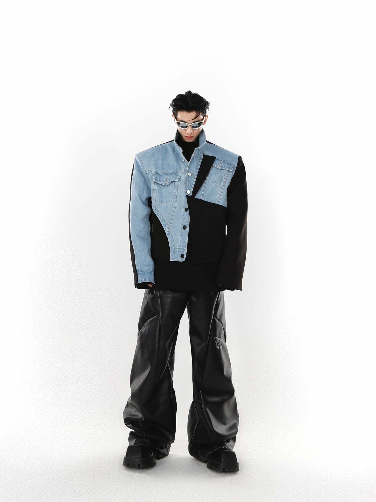 Y2K Grunge Deconstructed Denim Jacket - Retro 90s Fashion, Summer Y2K Outfits, Gothic Y2K Style