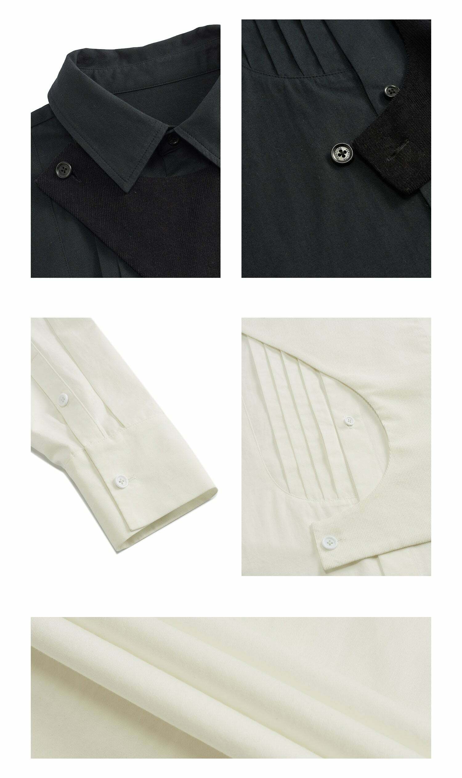 Y2K Grunge Deconstructed Long Sleeve Polo - Retro 90s Fashion, Summer Y2K Outfits, Pastel Goth