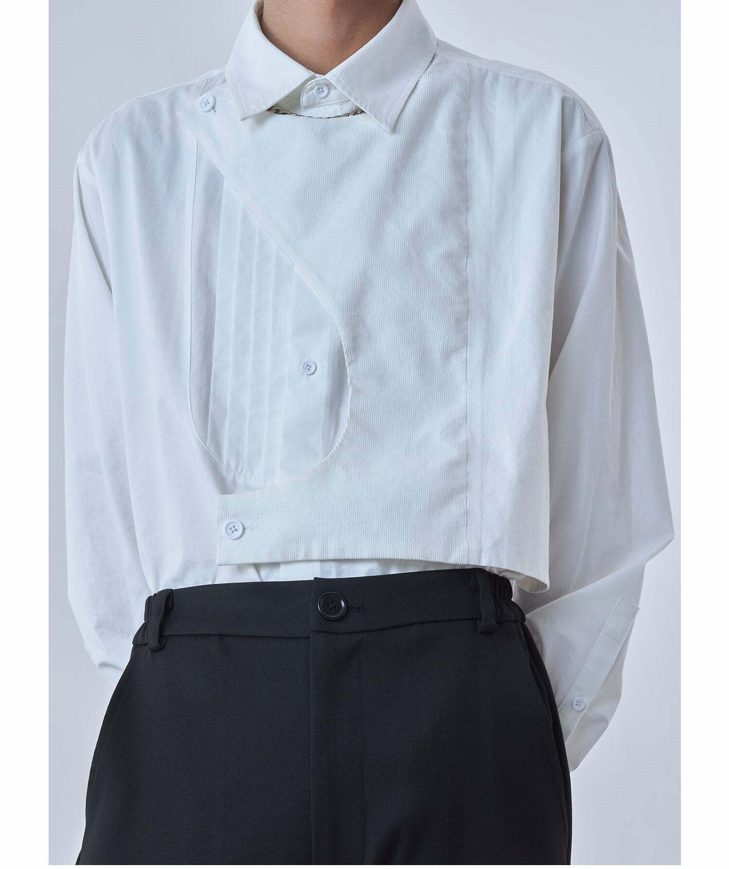 Y2K Grunge Deconstructed Long Sleeve Polo - Retro 90s Fashion, Summer Y2K Outfits