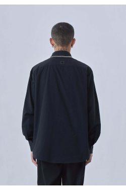 Y2K Grunge Deconstructed Long Sleeve Polo - Retro 90s Fashion, Summer Y2K Outfits