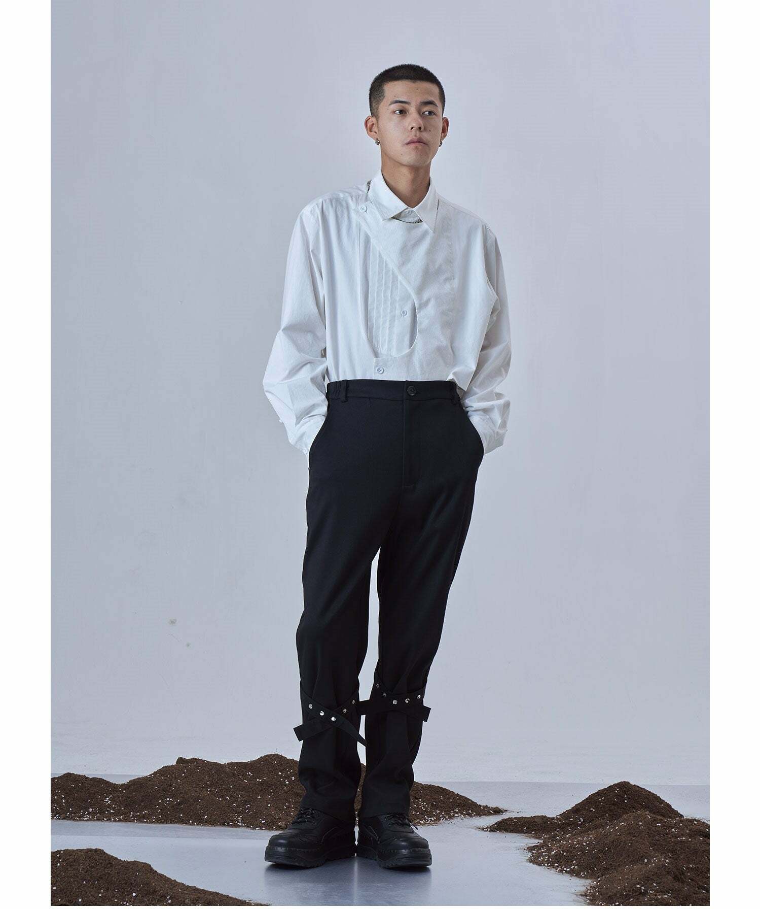 Y2K Grunge Deconstructed Long Sleeve Polo - Retro 90s Fashion, Summer Y2K Outfits
