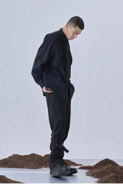 Y2K Grunge Deconstructed Long Sleeve Polo - Retro 90s Fashion, Summer Y2K Outfits