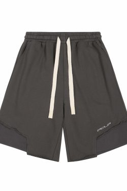 Y2K Grunge Deconstructed Raw Edge Shorts - 90s Fashion, Retro Style, Summer Y2K Outfits