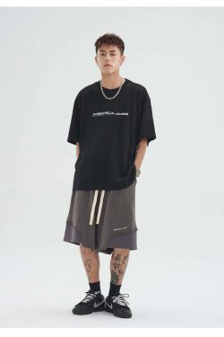 Y2K Grunge Deconstructed Raw Edge Shorts - Retro 90s Fashion, Summer Y2K Outfits