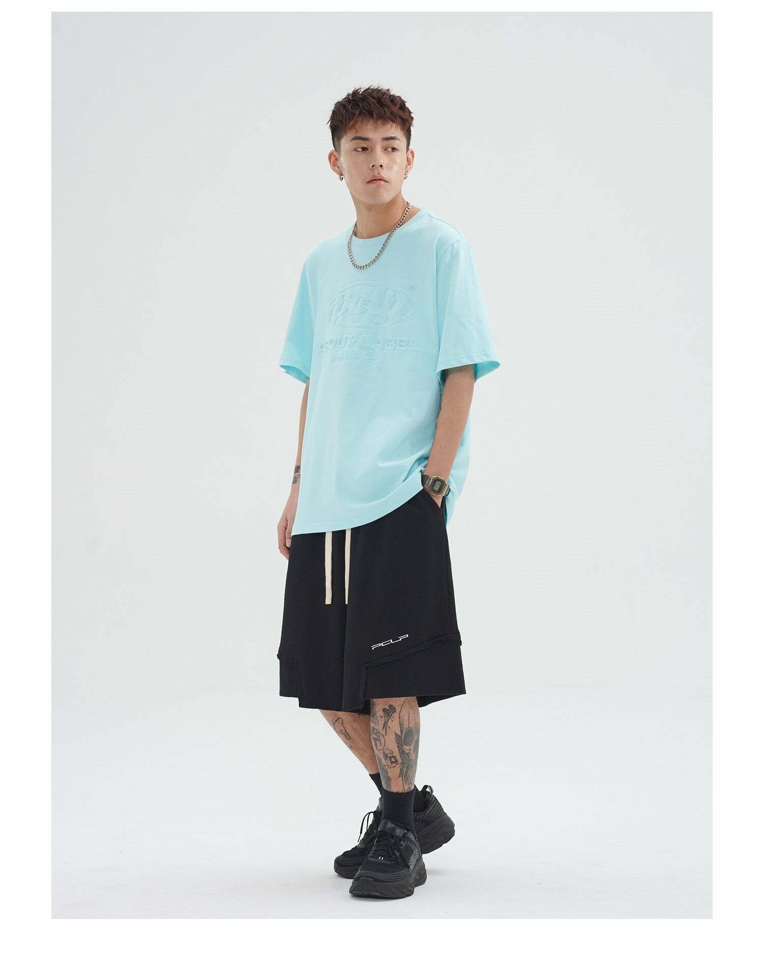 Y2K Grunge Deconstructed Raw Edge Shorts - Retro 90s Fashion, Summer Y2K Outfits