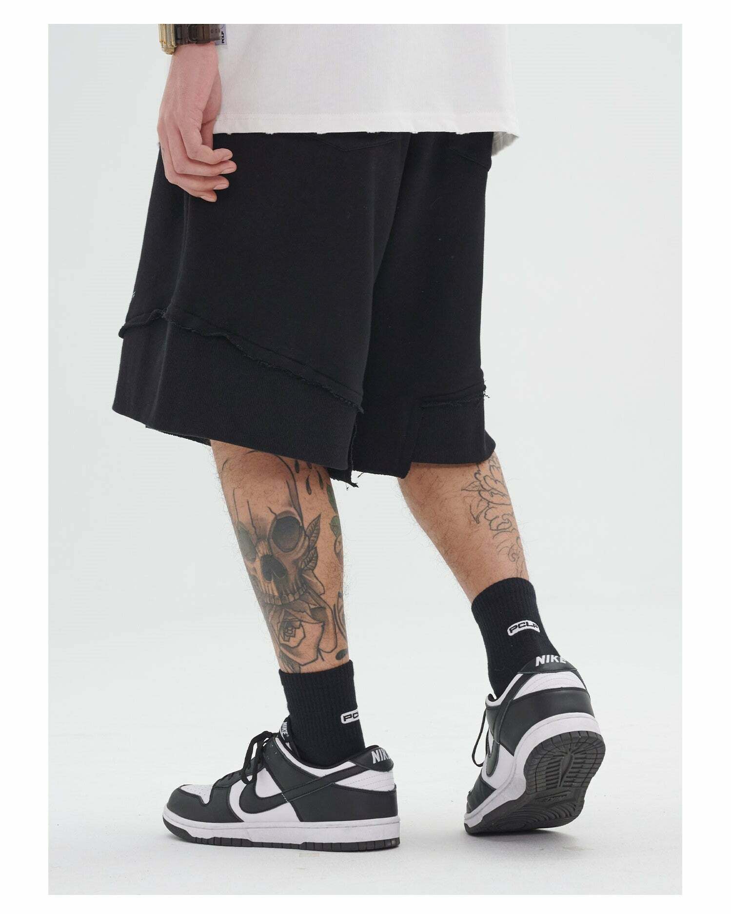 Y2K Grunge Deconstructed Raw Edge Shorts - Retro 90s Fashion, Summer Y2K Outfits