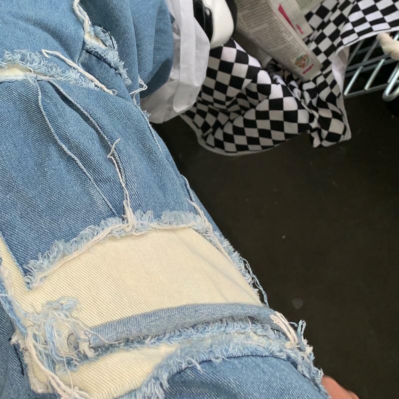 Y2K Grunge Denim Cargo Jeans - Retro 90s Fashion, Summer Y2K Outfits, Hip Hop Style