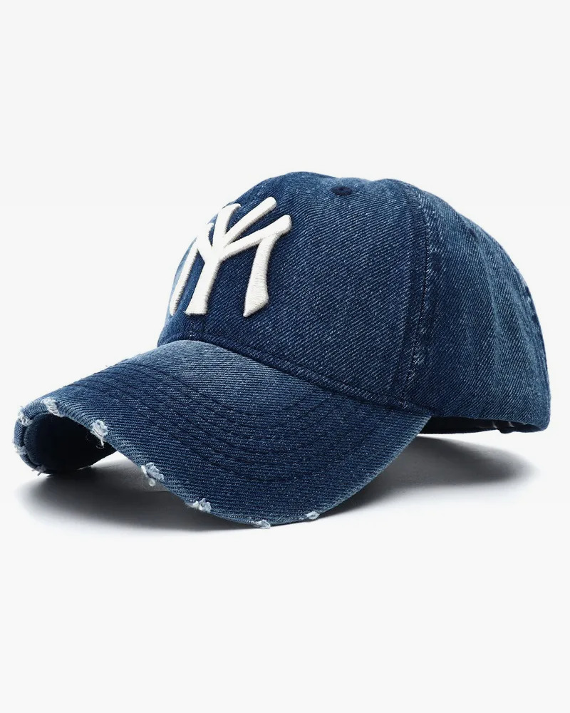Y2K Grunge Denim NY Hat - Perfect for 90s Outfits, Y2K Summer, and Retro Fashion Styles