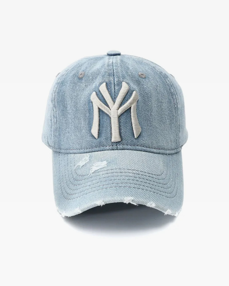 Y2K Grunge Denim NY Hat - Perfect for 90s Outfits, Y2K Summer, and Retro Fashion Styles