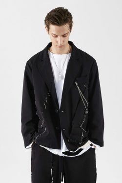 Y2K Grunge Destroyed Blazer - Retro 90s Fashion, Summer Outfits, and Party Looks