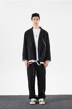 Y2K Grunge Destroyed Blazer - Retro 90s Fashion, Summer Outfits, and Party Looks