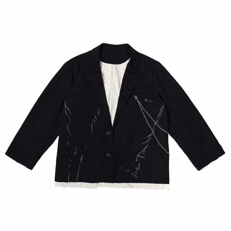 Y2K Grunge Destroyed Blazer - Retro 90s Fashion, Summer Outfits, and Party Looks